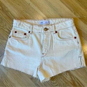 Zara Girls White Jean Shorts Size 10
